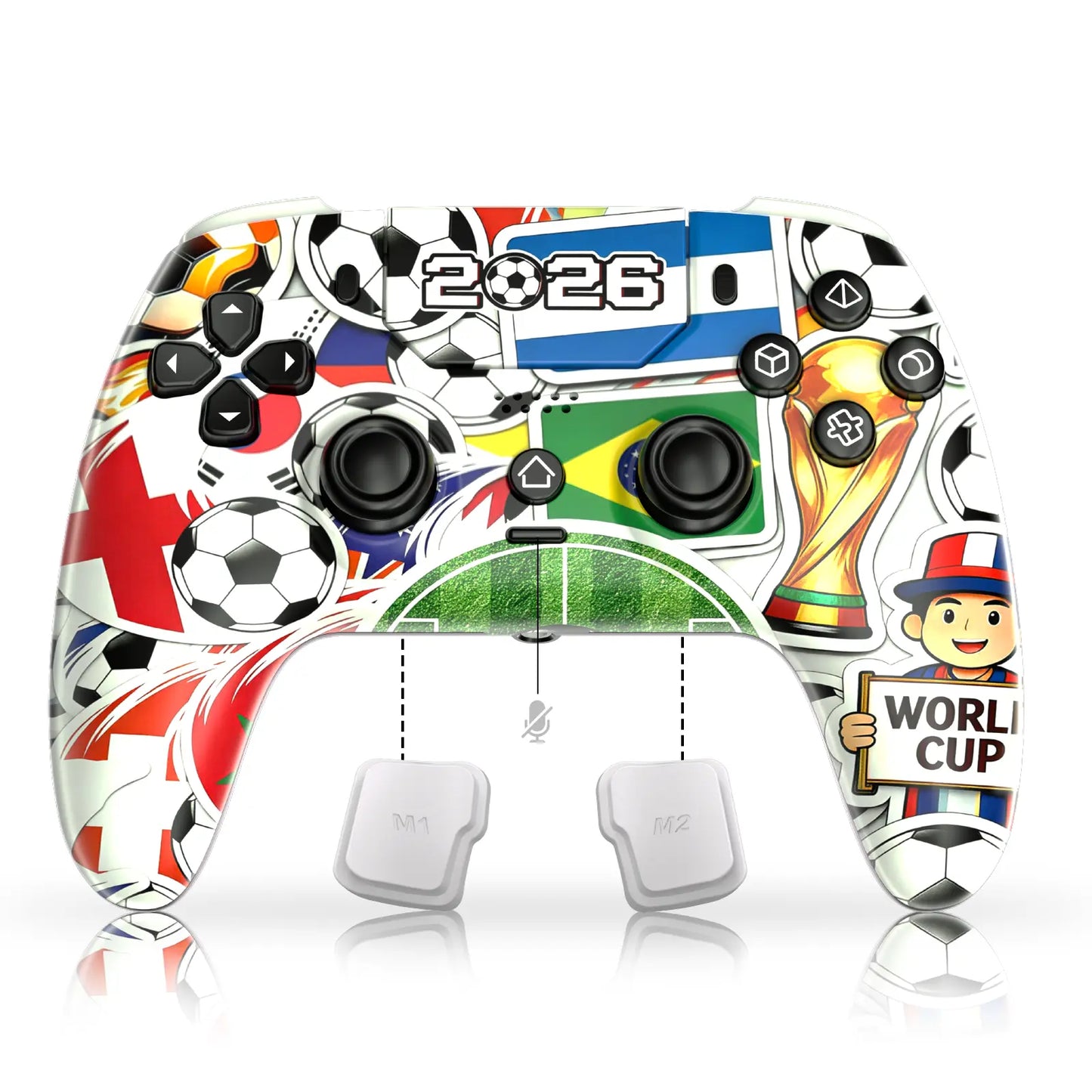 Football-Themed Wireless Controller for PS5 & PC