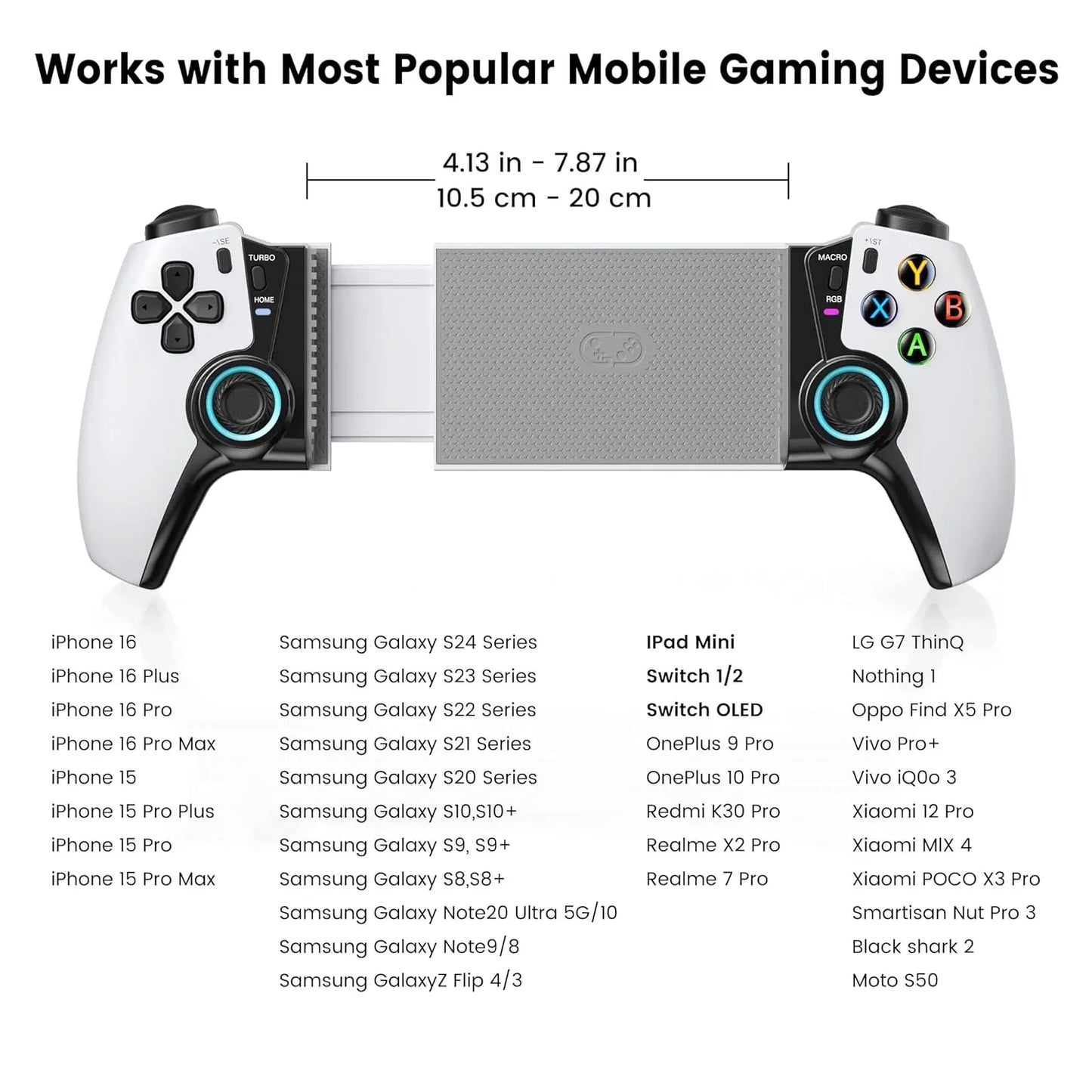 Mobile Gaming Controller for Android / Iphone 15-17 / Switch 2 / Ipad Mini