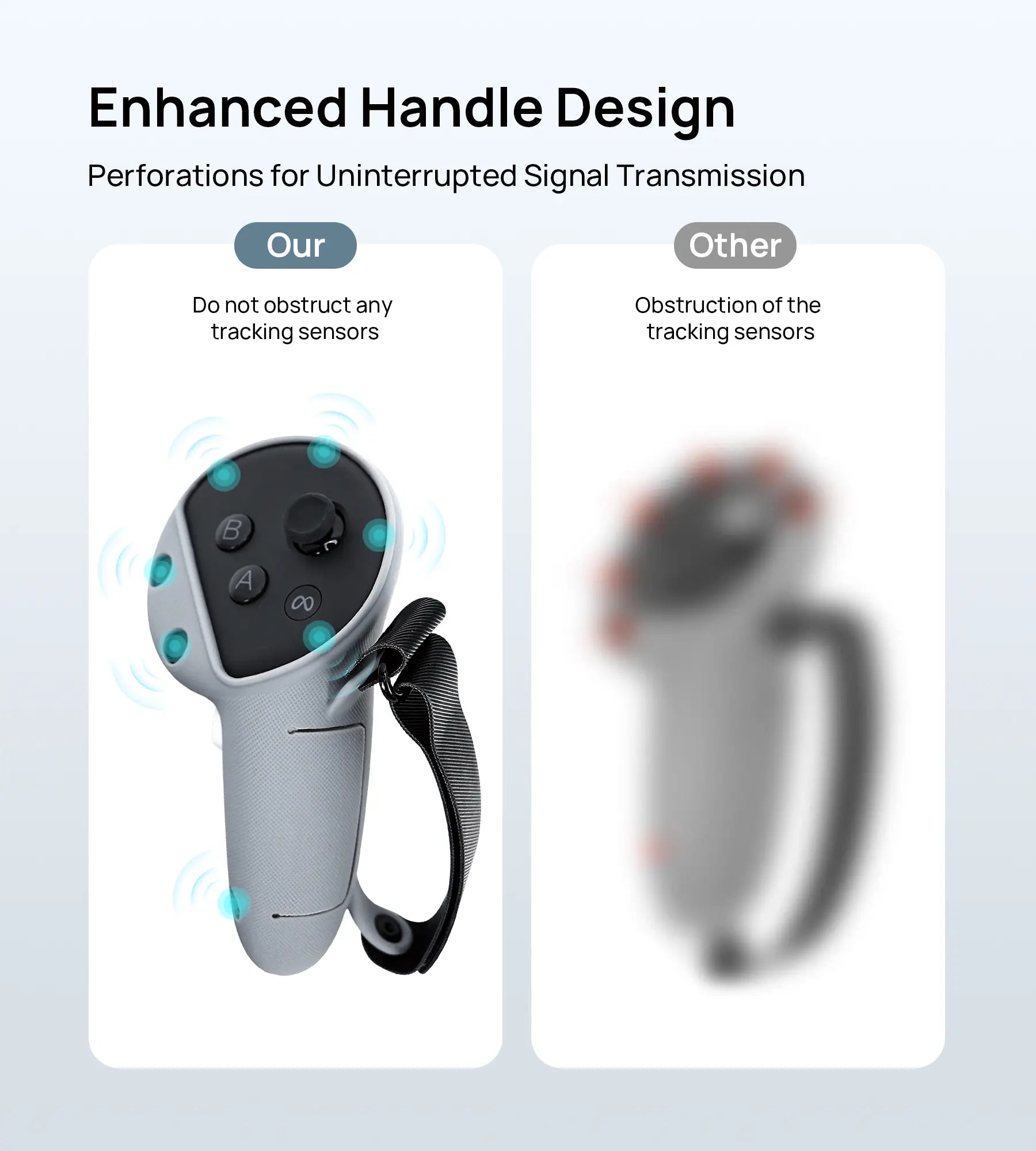 TRANSNOVO Silicone Knuckle Grips for Meta Quest 3S & Quest 3 Controllers