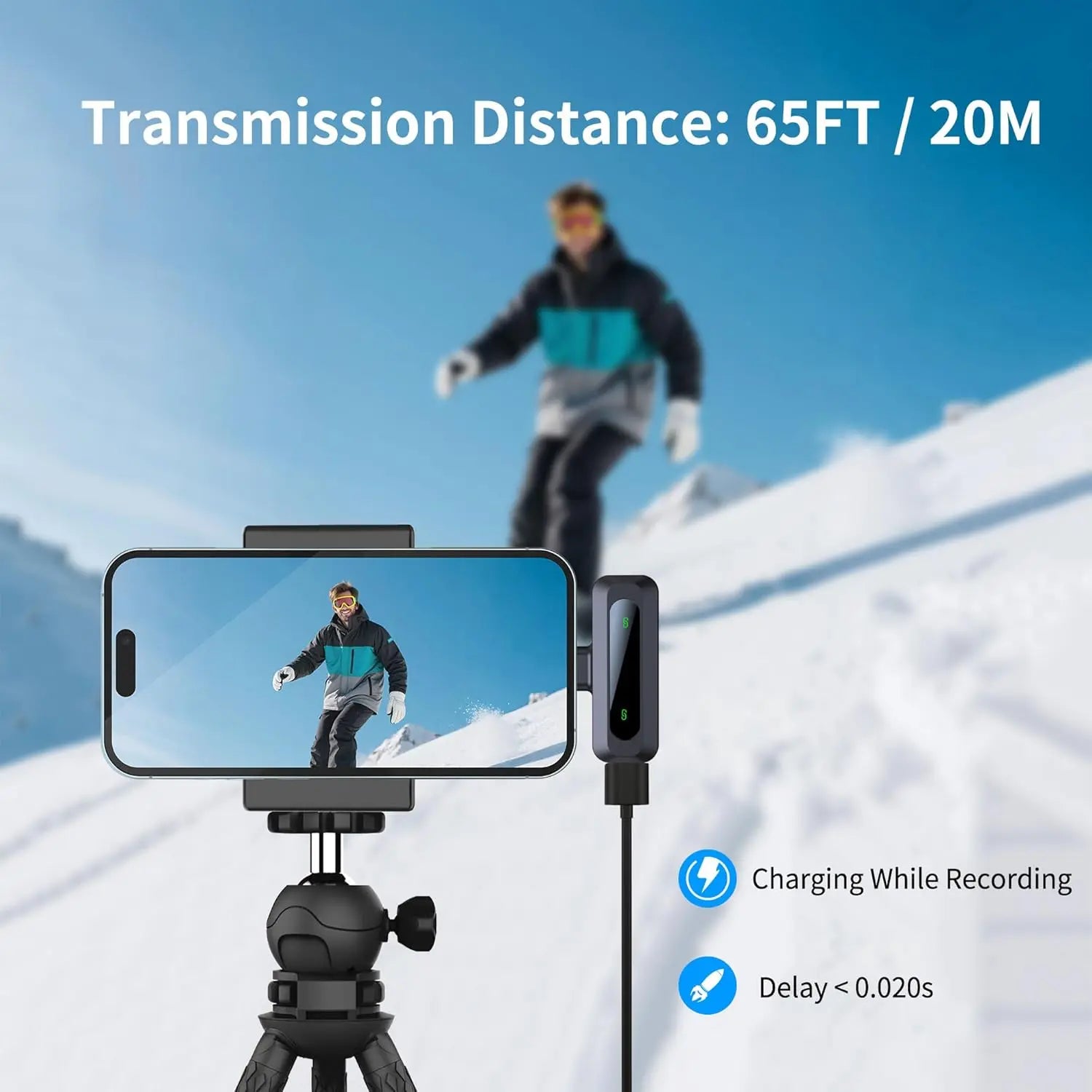 Wireless Mini Lavalier Microphone with Noise Reduction | USB-C Plug & Play