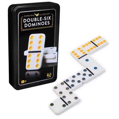 Spin Master Games,  Classics, Double Six Dominoes Set in Storage Tin, Ages 8 and Up