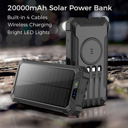 20000Mah Solar Powered Power Bank