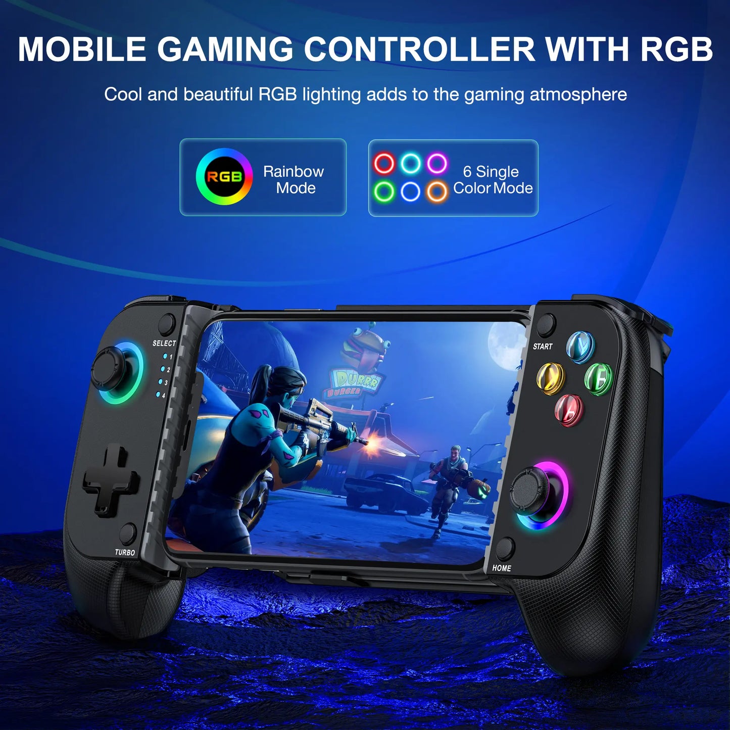 Wireless Mobile Gaming Controller for iPhone & Android | Hall Effect Joystick | Turbo