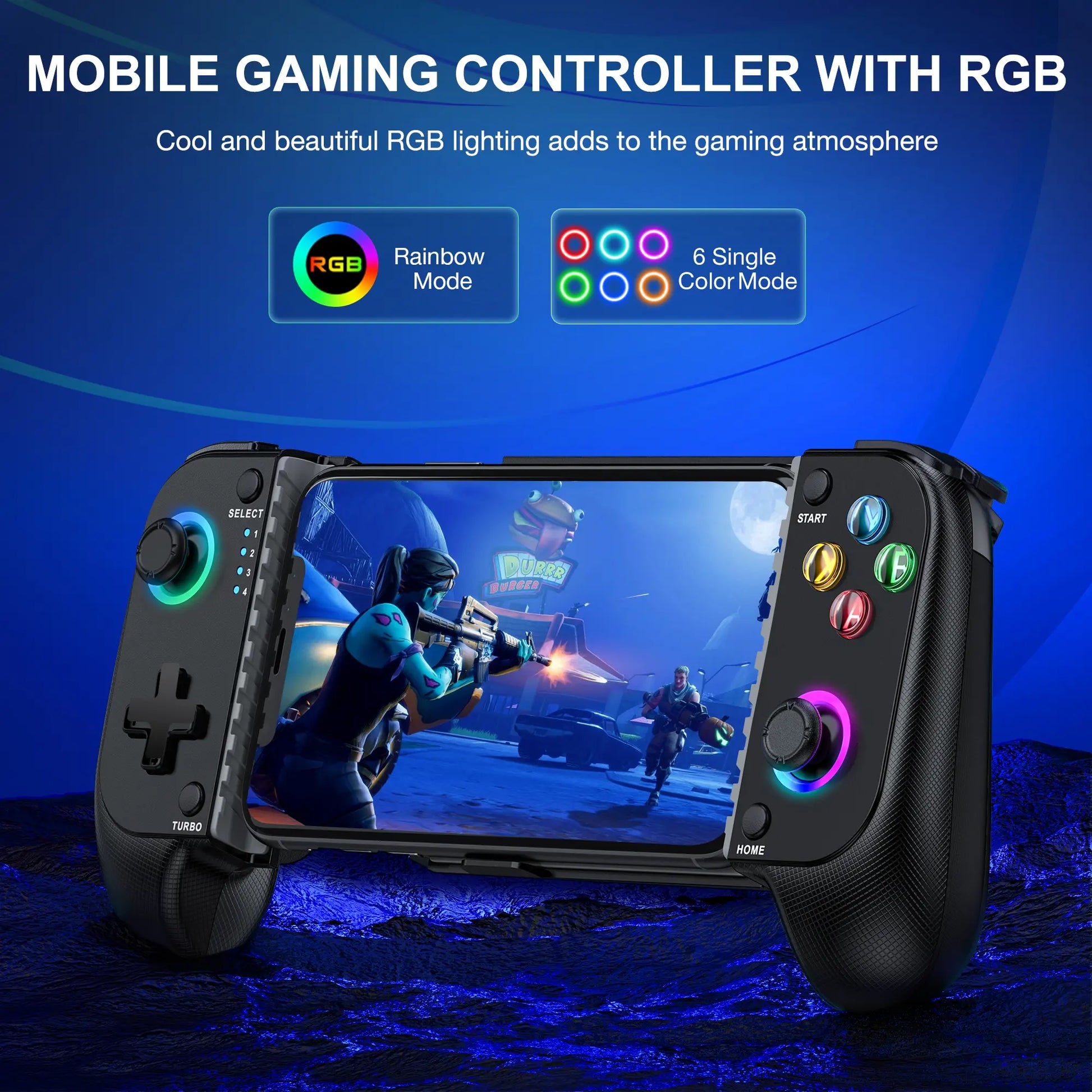 Wireless Mobile Gaming Controller for iPhone & Android | Hall Effect Joystick | Turbo