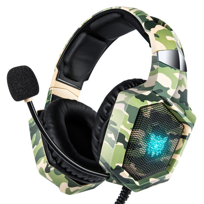 K8 Gaming Headphones with Flexible HD Mic RGB Light Surround Sound Over-Ear for pc and xbox
