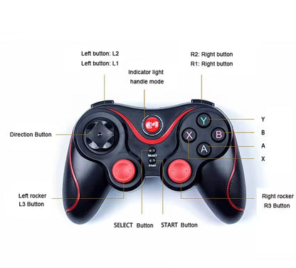 T3 X3 Wireless Gaming Controller | 2.4GHz Gamepad with Phone Holder for PC, Android & TV Box