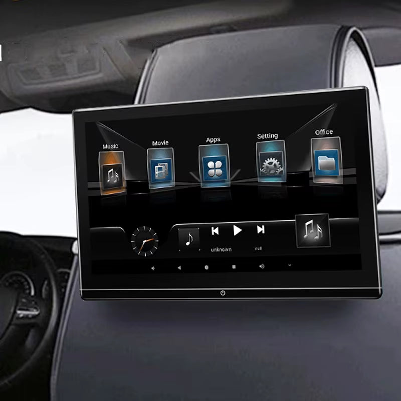 KANOR 13.3" Android Car Headrest Monitor | 8-Core Touchscreen Rear Seat Entertainment System