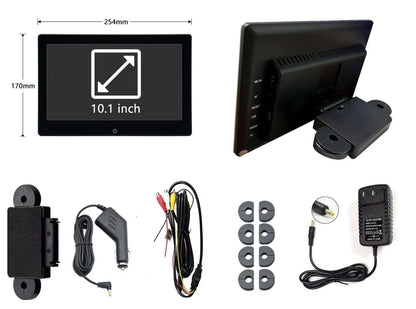 10.1" Android 13 Car Headrest Monitor | 2+32GB Rear Seat Entertainment System | Touchscreen, USB & SD Card