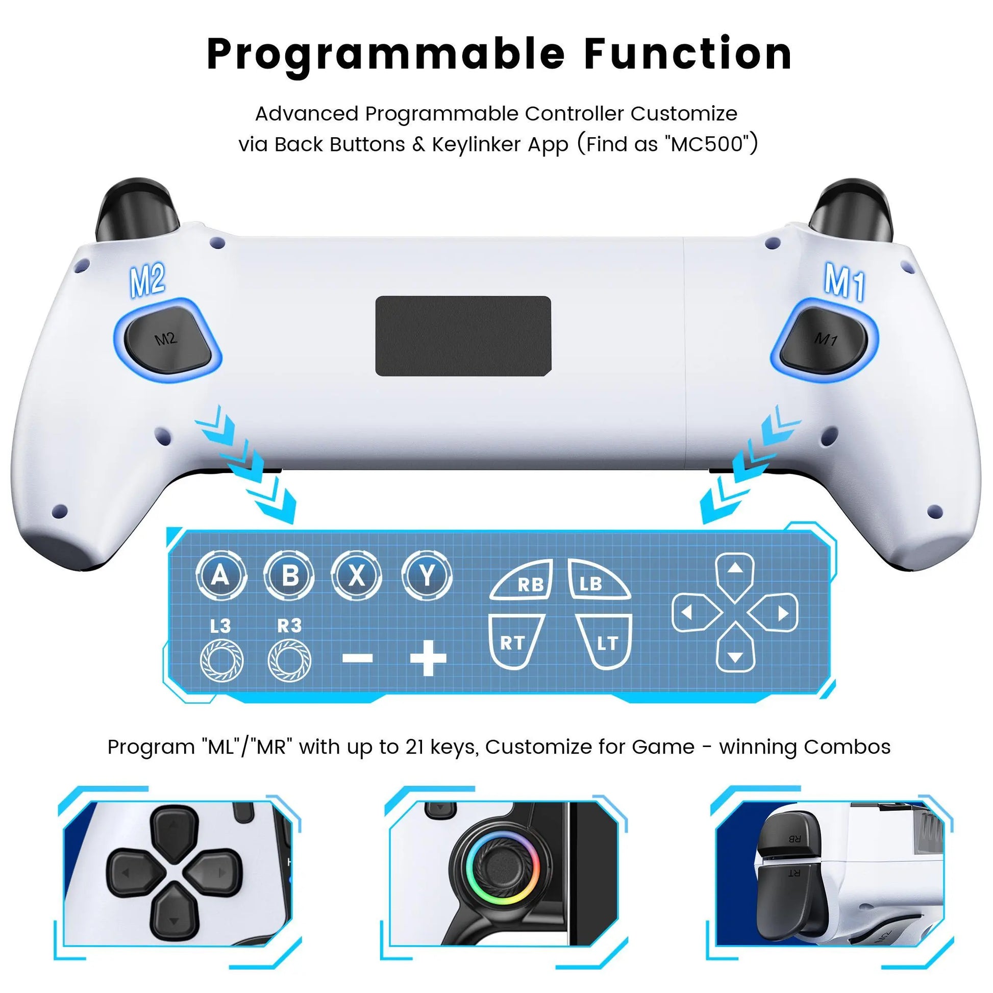 ESYWEN Wireless Gaming Controller for iPhone, Android & Switch | Hall Joystick