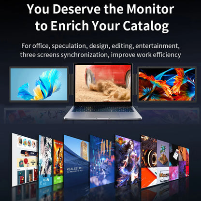 12 Inch Laptop Dual Monitor 1920*1080 HD IPS LCD Dual Monitor Screen Extender Laptops for Macbook 