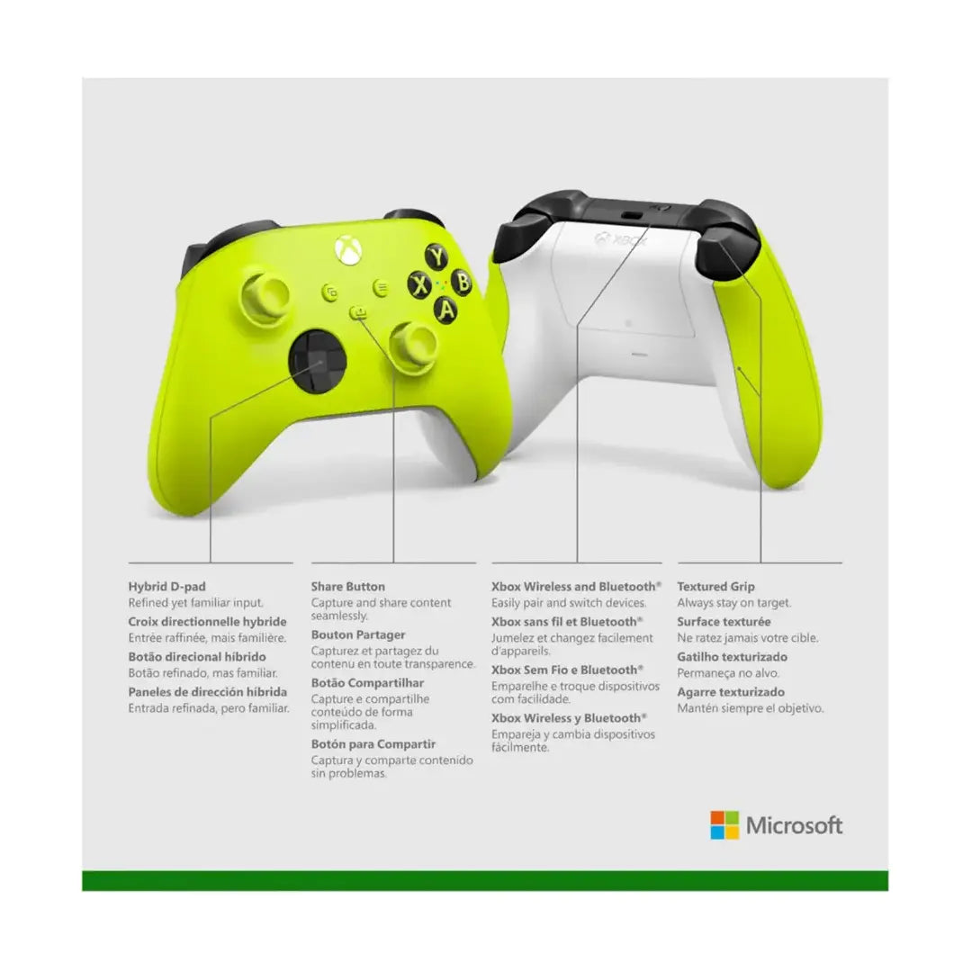 Microsoft Xbox Wireless Controller - Electric Volt for Xbox Series X, Xbox Series S, Xbox One,Windows devices