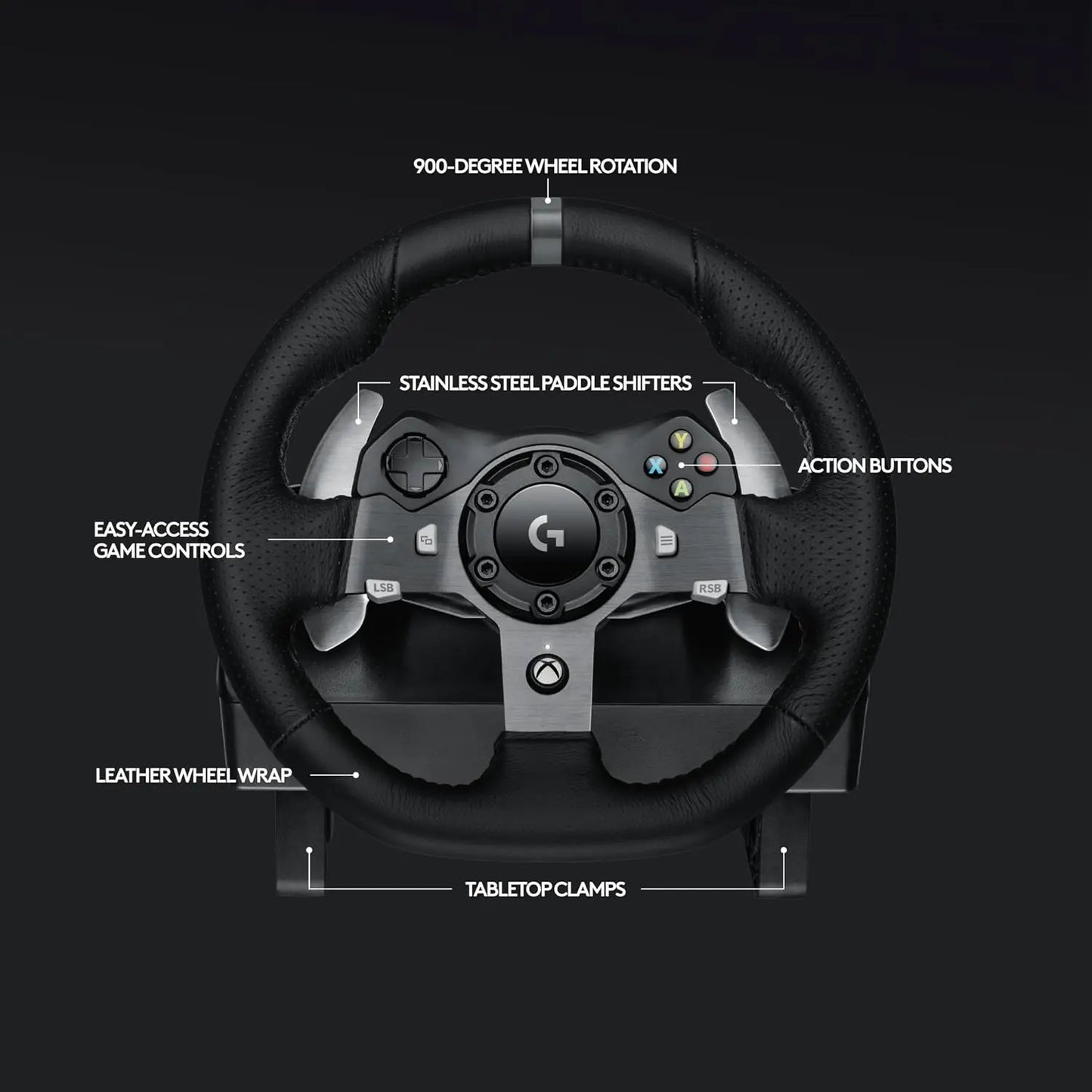 Logitech G920 Driving Force Racing Wheel & Pedals for Xbox & PC