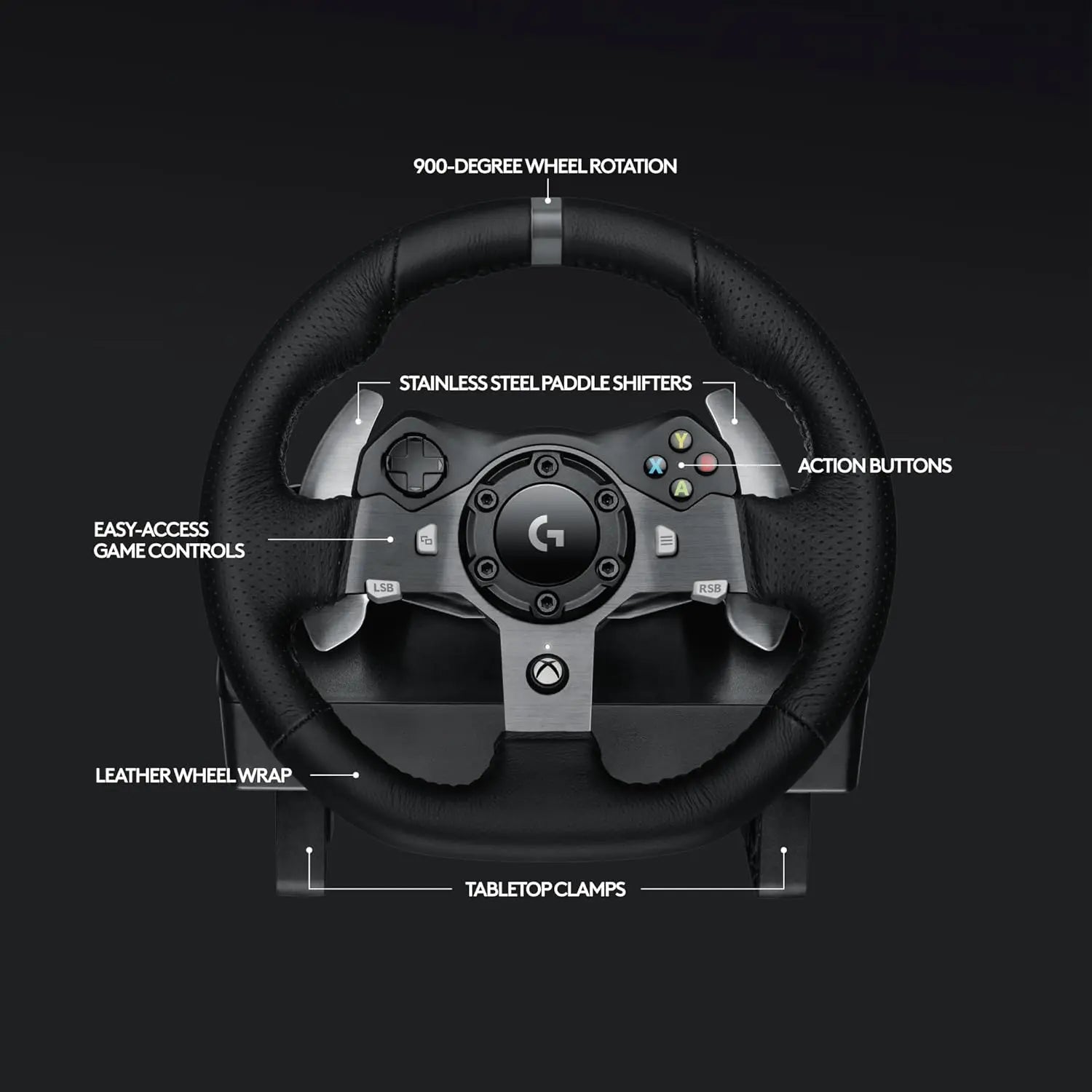 Logitech G920 Driving Force Racing Wheel & Pedals for Xbox & PC