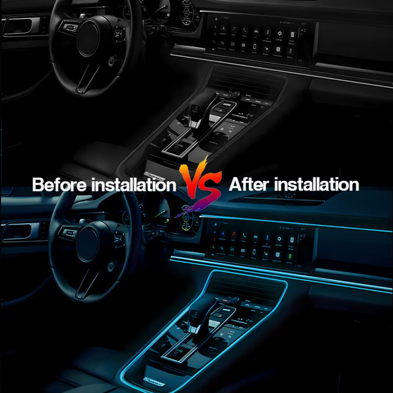 RGB Car Interior Ambient Lights | USB LED Strip Kit with 7 Colors