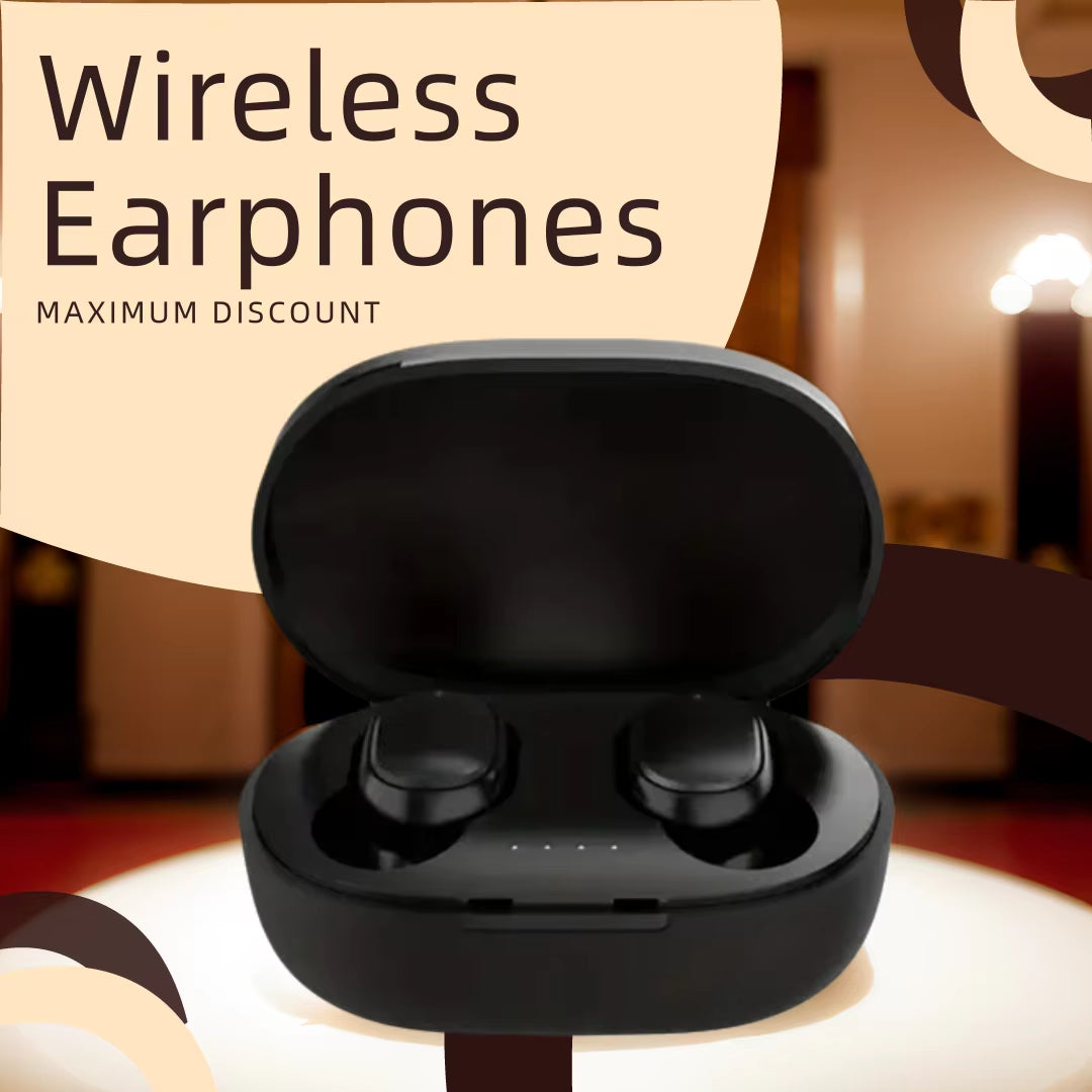 A6S TWS Wireless Bluetooth Earbuds | Hi-Fi Stereo Sound & Built-In Mic