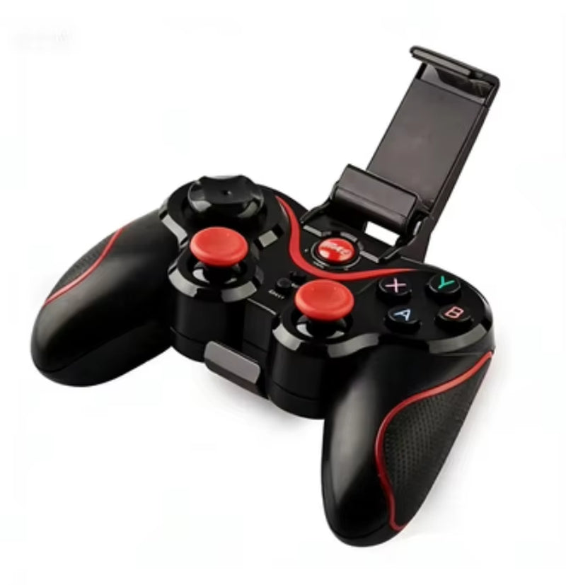 T3 X3 Wireless Gaming Controller | 2.4GHz Gamepad with Phone Holder for PC, Android & TV Box