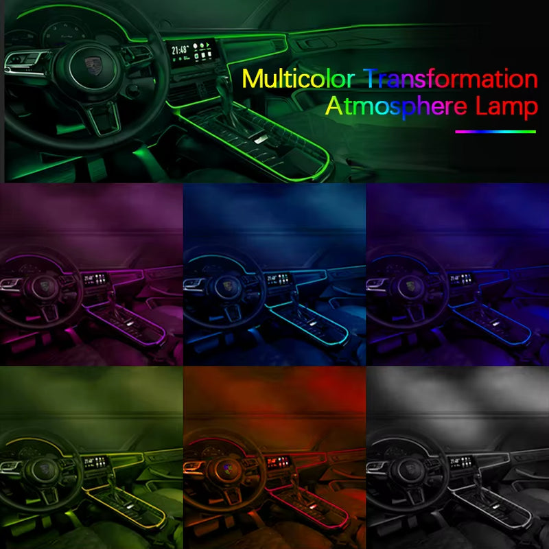 RGB Car Interior Ambient Lights | USB LED Strip Kit with 7 Colors