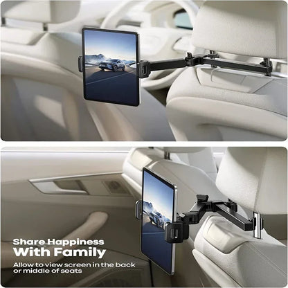 Telescopic Car Rear Pillow Phone Holder and Tablet Rotating Holder