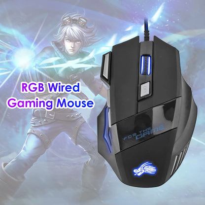 Wired Gaming Mouse 7-Color Backlight for Gaming for PC