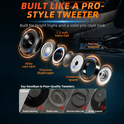 1200W Car Audio Super Tweeters pair 