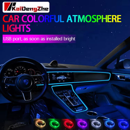 RGB Car Interior Ambient Lights | USB LED Strip Kit with 7 Colors
