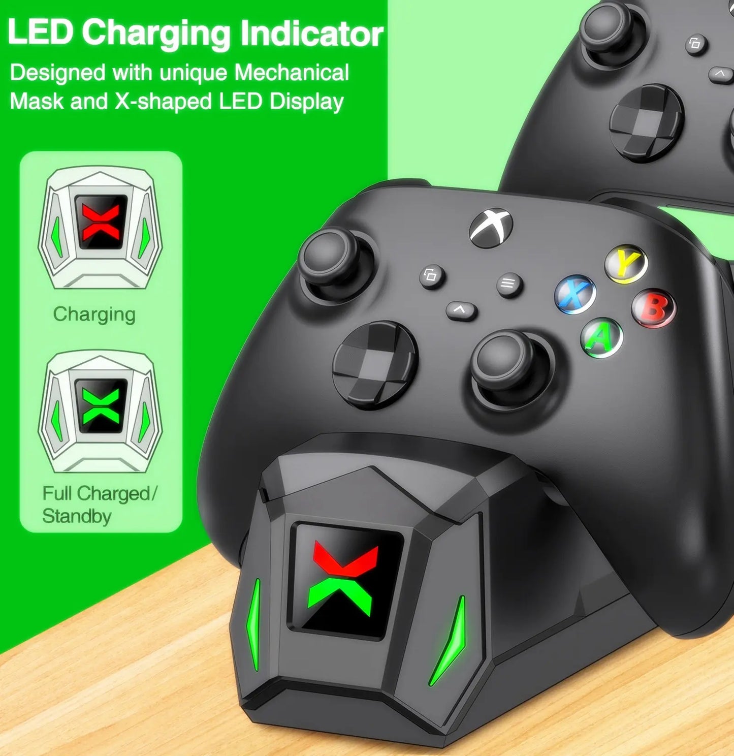 Xbox Controller Charging Station with 2 Rechargeable Battery Packs (5520mWh)