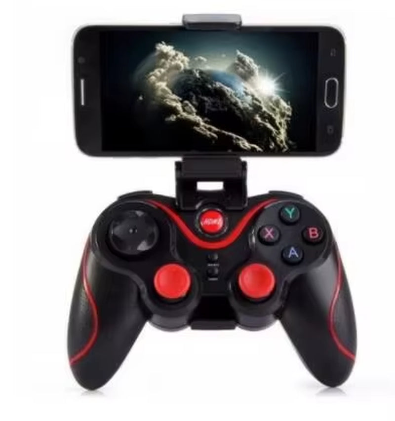 T3 X3 Wireless Gaming Controller | 2.4GHz Gamepad with Phone Holder for PC, Android & TV Box