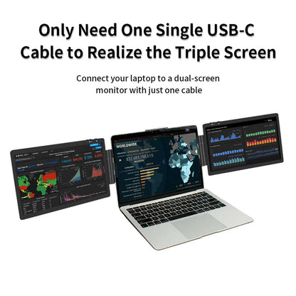 12 Inch Laptop Dual Monitor 1920*1080 HD IPS LCD Dual Monitor Screen Extender Laptops for Macbook 