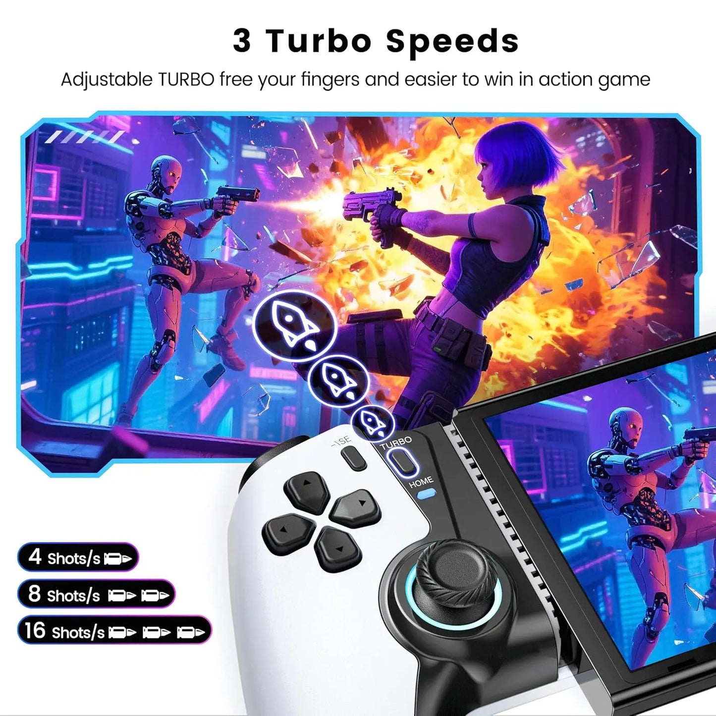Mobile Gaming Controller for Android / Iphone 15-17 / Switch 2 / Ipad Mini 