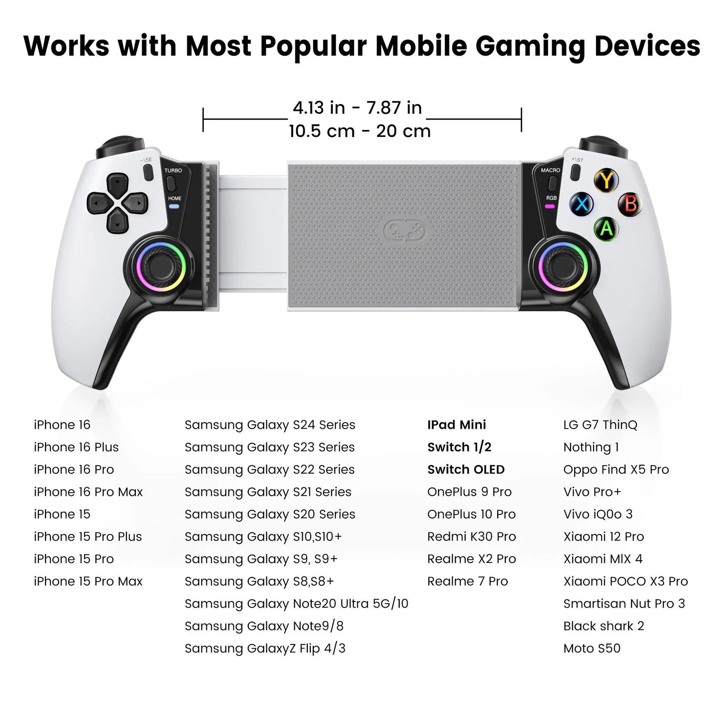ESYWEN Wireless Gaming Controller for iPhone, Android & Switch | Hall Joystick