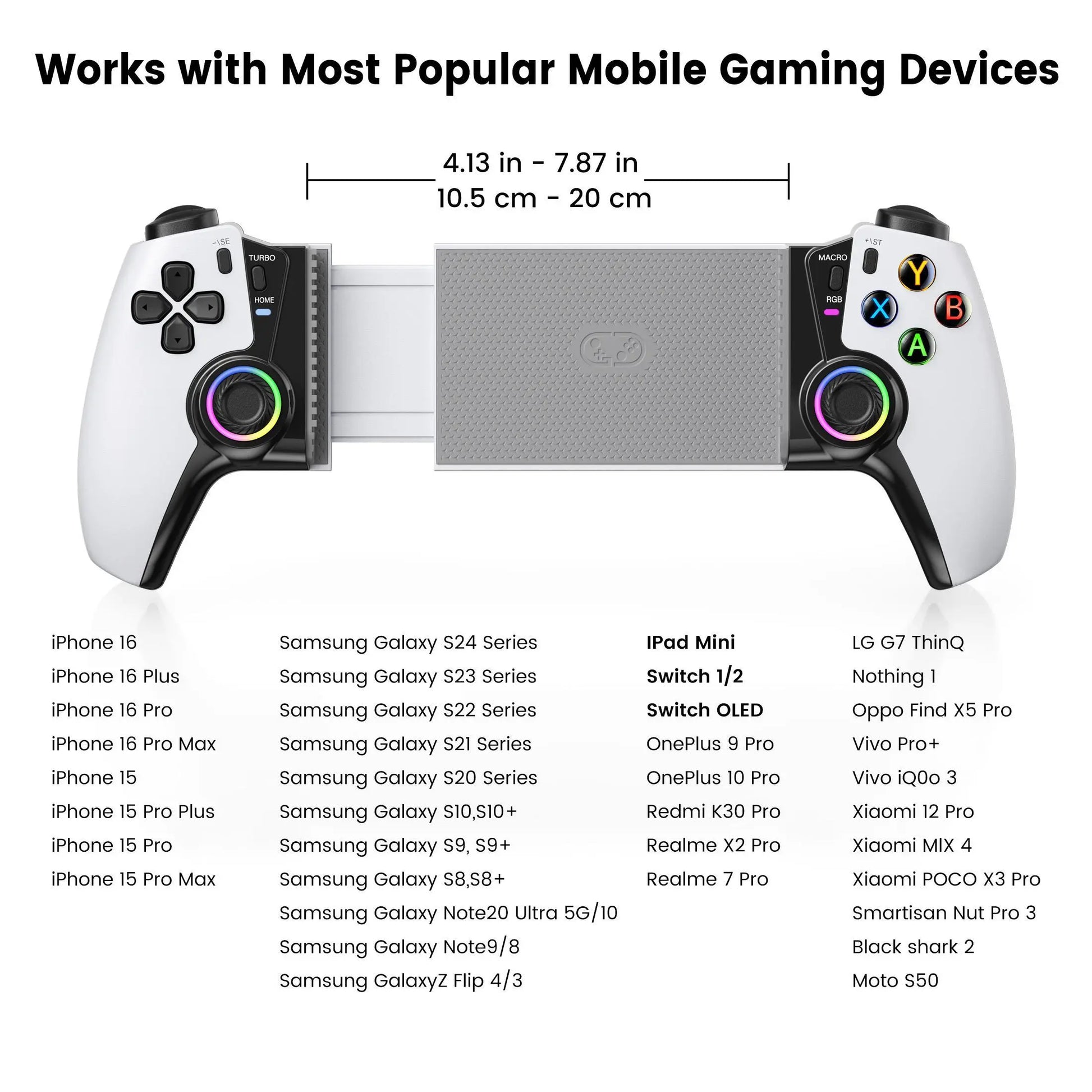 ESYWEN Wireless Gaming Controller for iPhone, Android & Switch | Hall Joystick