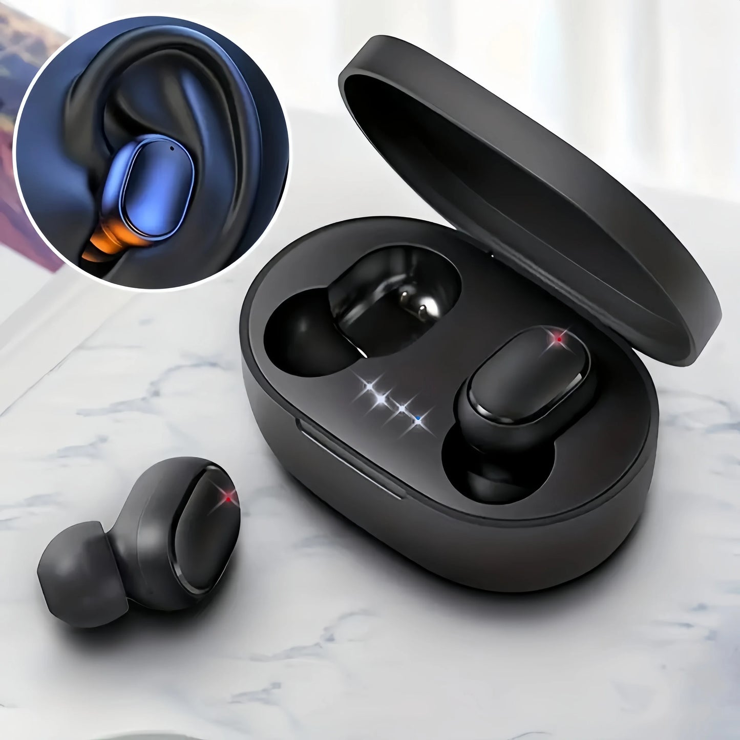 A6S TWS Wireless Bluetooth Earbuds | Hi-Fi Stereo Sound & Built-In Mic