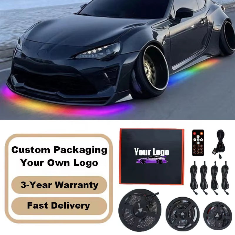 RGBIC Car Underglow LED Light Kit | 6-Piece Waterproof Underbody Lighting