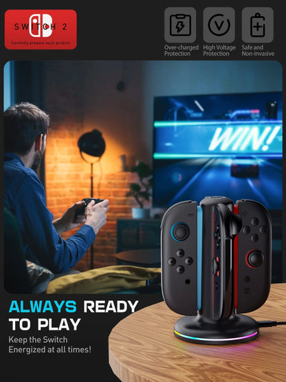 Mumba 4-in-1 Fast Charging Dock for Nintendo Switch | Joy-Con & Controller Charger