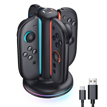 Mumba 4-in-1 Fast Charging Dock for Nintendo Switch | Joy-Con & Controller Charger