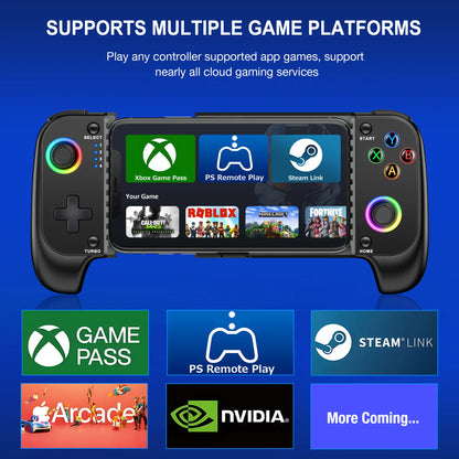 Wireless Mobile Gaming Controller for iPhone & Android | Hall Effect Joystick | Turbo