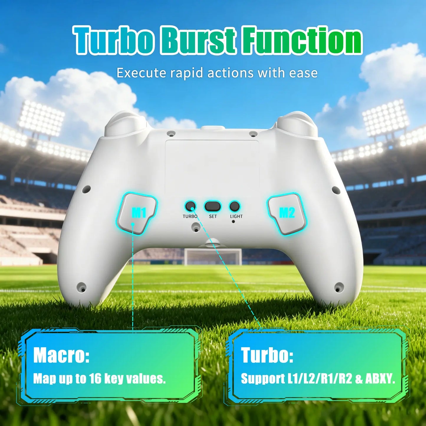 Football-Themed Wireless Controller for PS5 & PC
