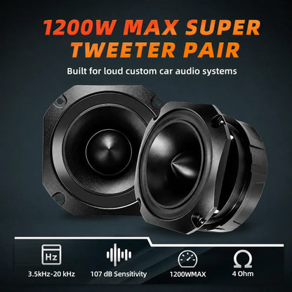 1200W Car Audio Super Tweeters pair 